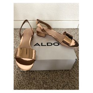 Aldo rose gold sandals
